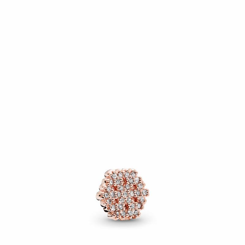 Pandora Rose™ Shimmering Snowflake Petite Locket Charm - Pandora Rose/Cubic Zirconia - Canada | CG44